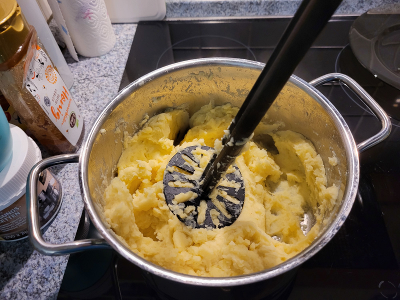 Kartoffelbrei in Zubereitung